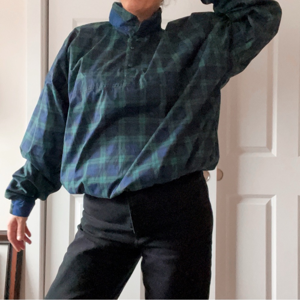 Sun Mountain Sports vintage golf plaid pullover long sleeve windbreaker L‎